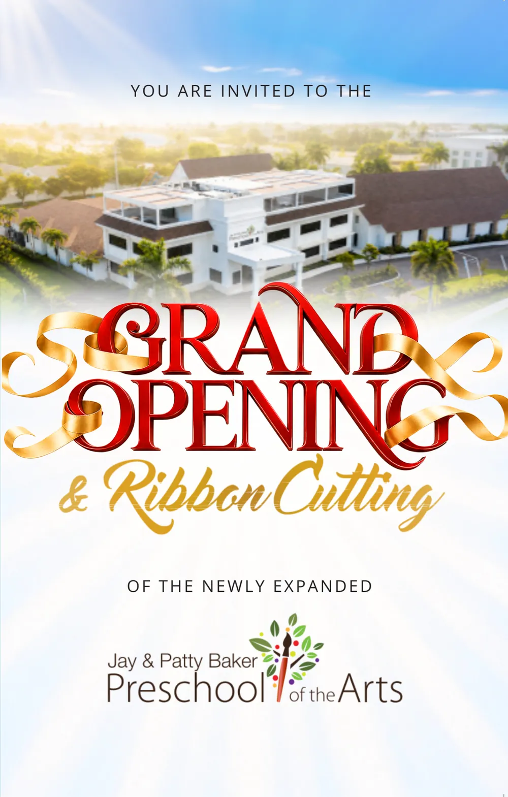 Invitation to the Grand Opening and Ribbon Cutting, Sunday, Nov. 8, 2026, 12:00 to 2:00 PM