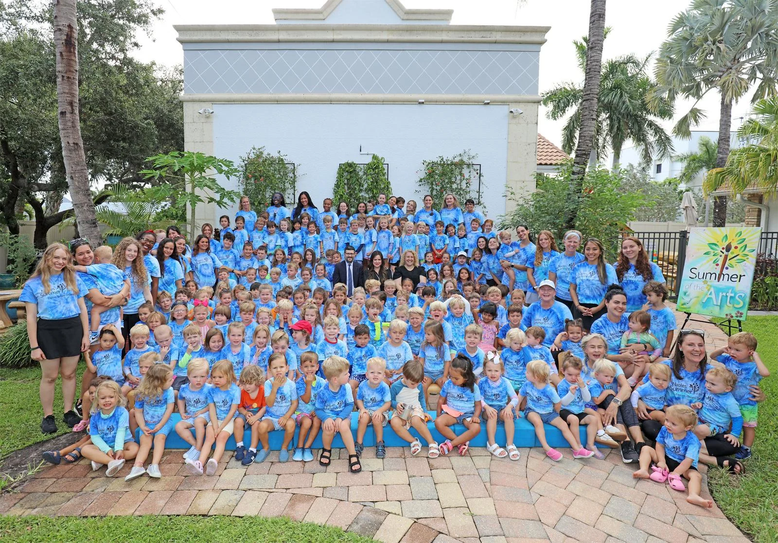 Preschool of the Arts children and staff together for Summer of the Arts