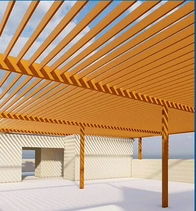 Rendering of the rooftop terrace
