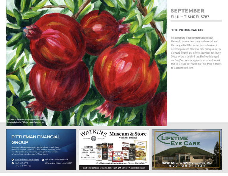 Calendar artwork sample