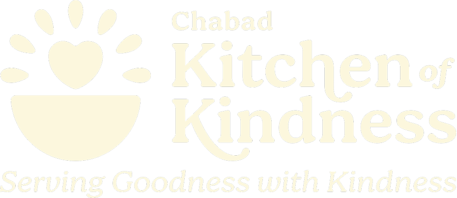 Chabad Kitchen of Kindness logo featuring a bowl with heart and sun rays